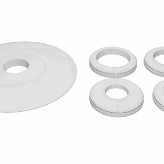 Radiátorová rozeta biela 15-18-22 mm