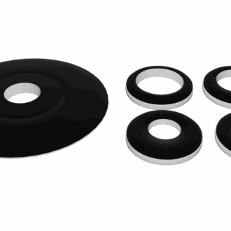 Radiátorová rozeta čierna 15-18-22 mm