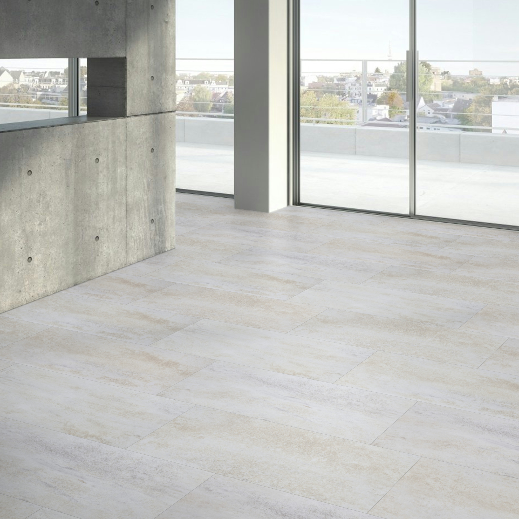 Vinyl Parador Trendtime 5 Dolomit biely minerálna štruktúra nadrozmerná dlažba 4V, 1750856 2x2