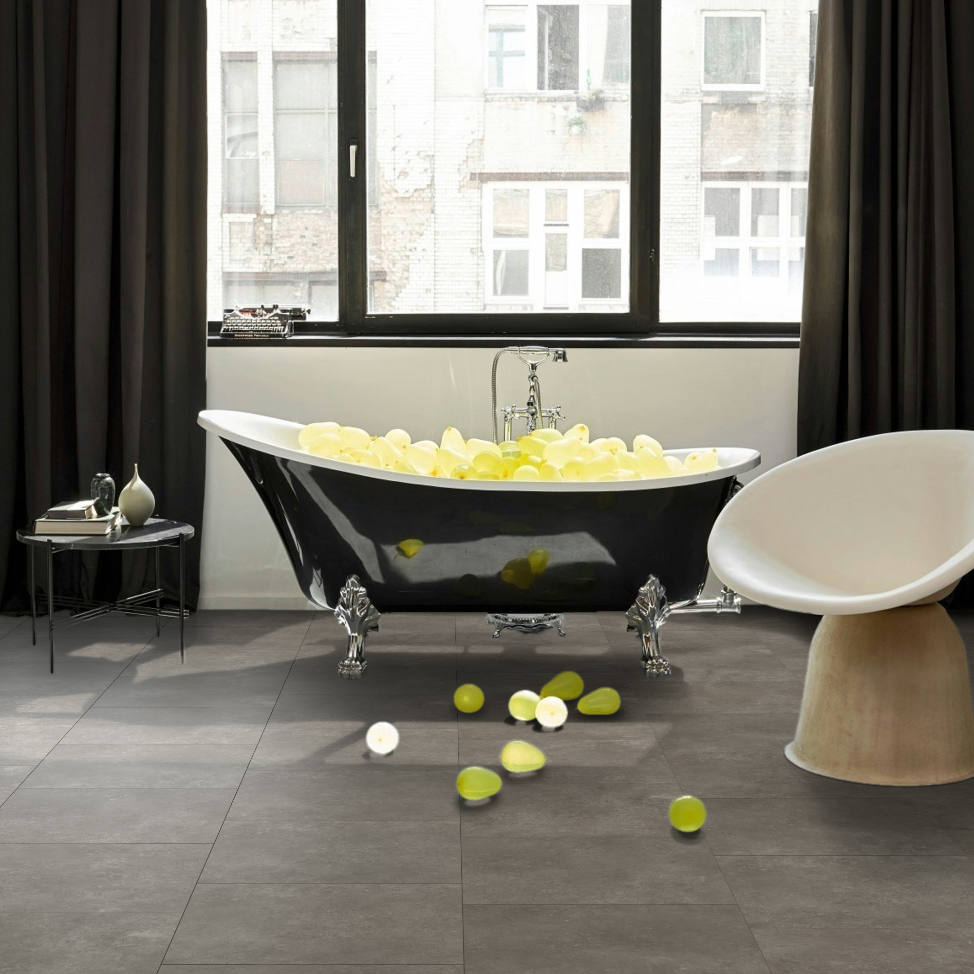 Vinyl Parador Trendtime 5 Kameň Trafalgar tmavo sivý minerálna štruktúra dlažba 4V, 1750860 2x2