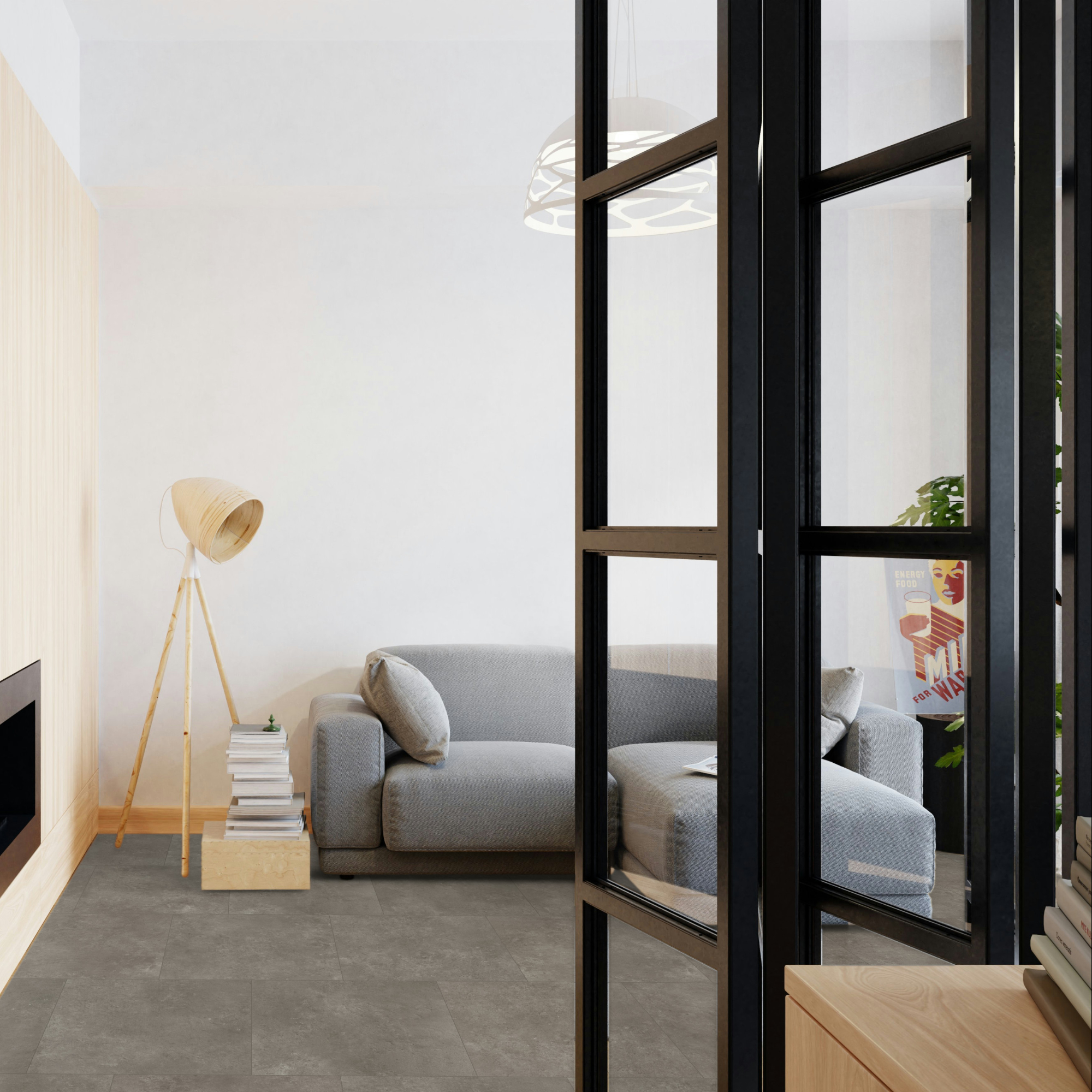 Vinyl Parador Trendtime 5 Kameň Trafalgar tmavo sivý minerálna štruktúra dlažba 4V, 1750860 4x457