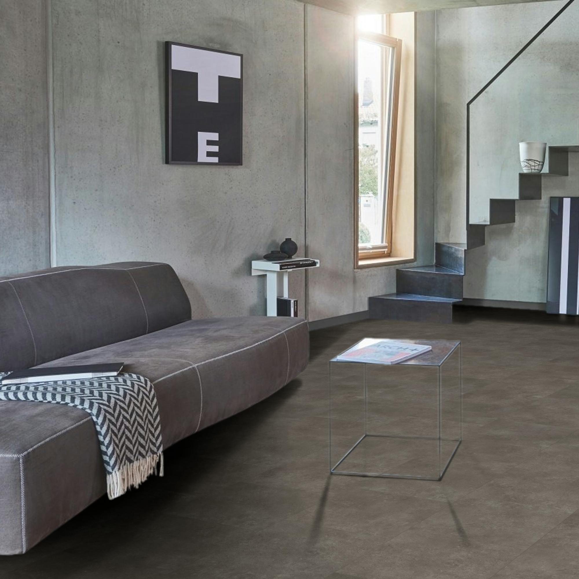 Vinyl Parador Trendtime 5 Kameň Trafalgar tmavo sivý minerálna štruktúra dlažba 4V, 1750860 Vinyl Parador Trendtime 5 Kameň Trafalgar tmavo sivý minerálna štruktúra dlažba 4V, 1750860 - Image 11