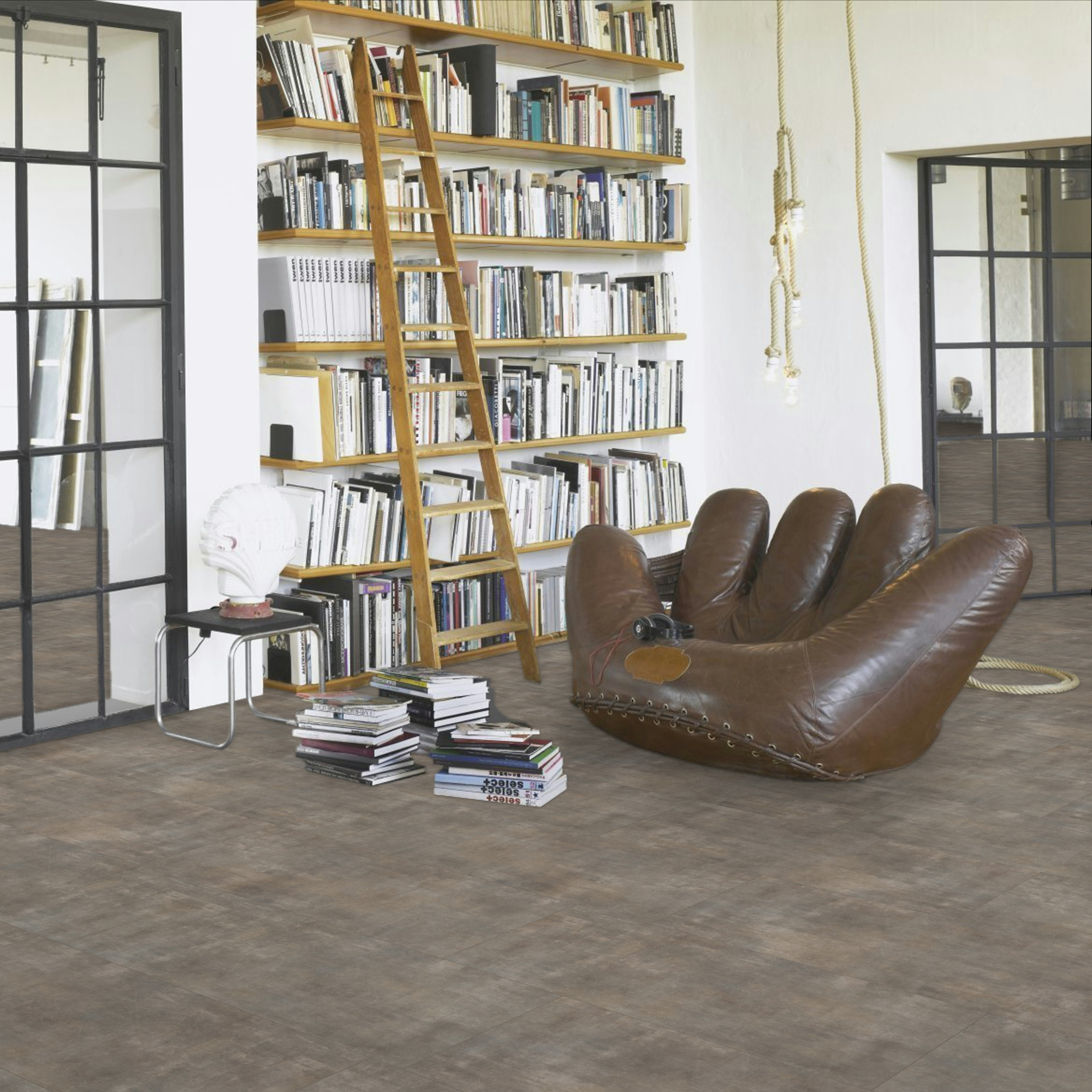 Vinyl Parador Trendtime 5 Minerál sivý minerálna štruktúra nadrozmerná dlažba 4V, 1750855 4x457