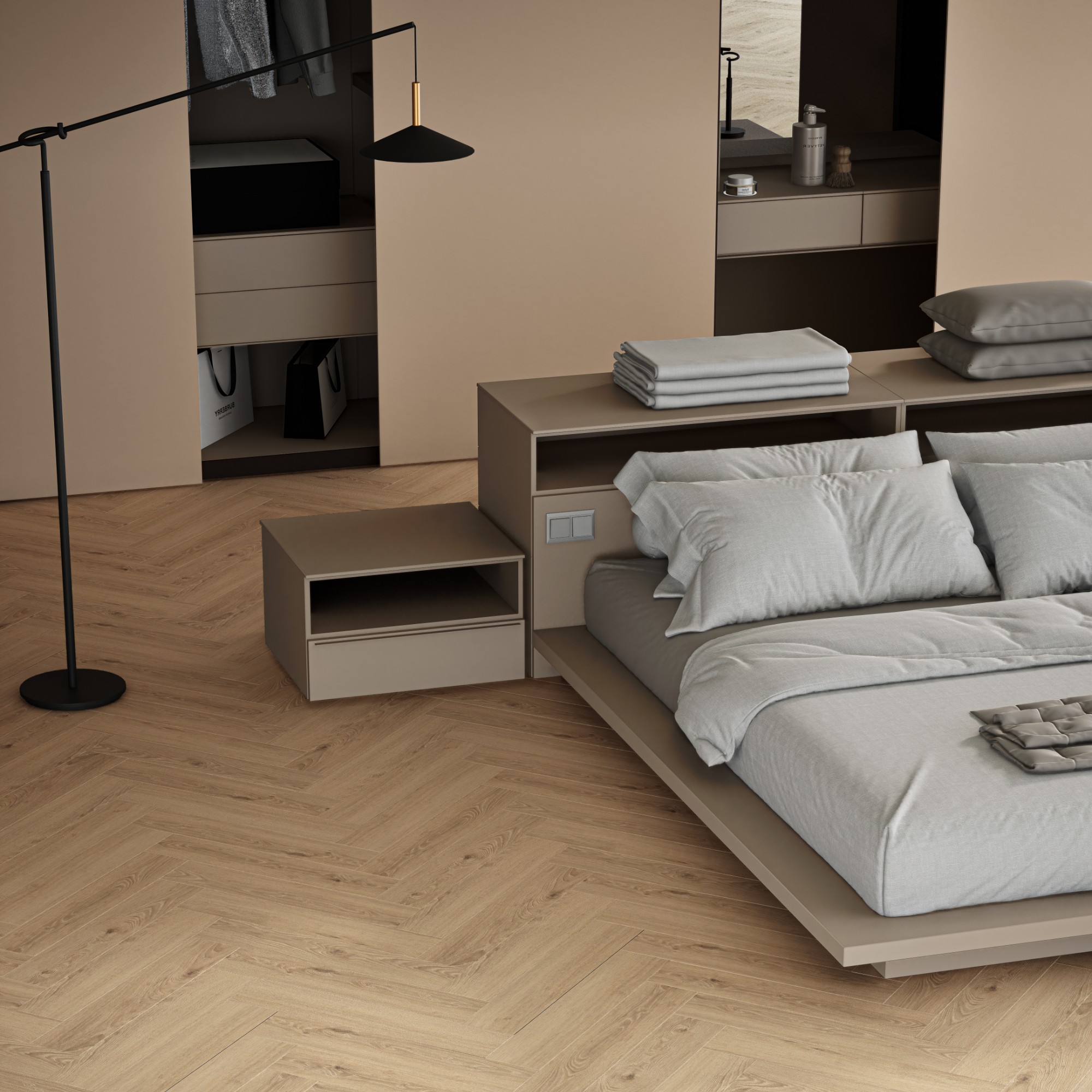 SPC Herringbone Silent Dub Natural Montanara K804 MR 6 mm AC5/34 4V rybia kosť Fold Down SPC Herringbone Silent Dub Natural Montanara K804 MR 6 mm AC5/34 4V rybia kosť Fold Down - Image 4
