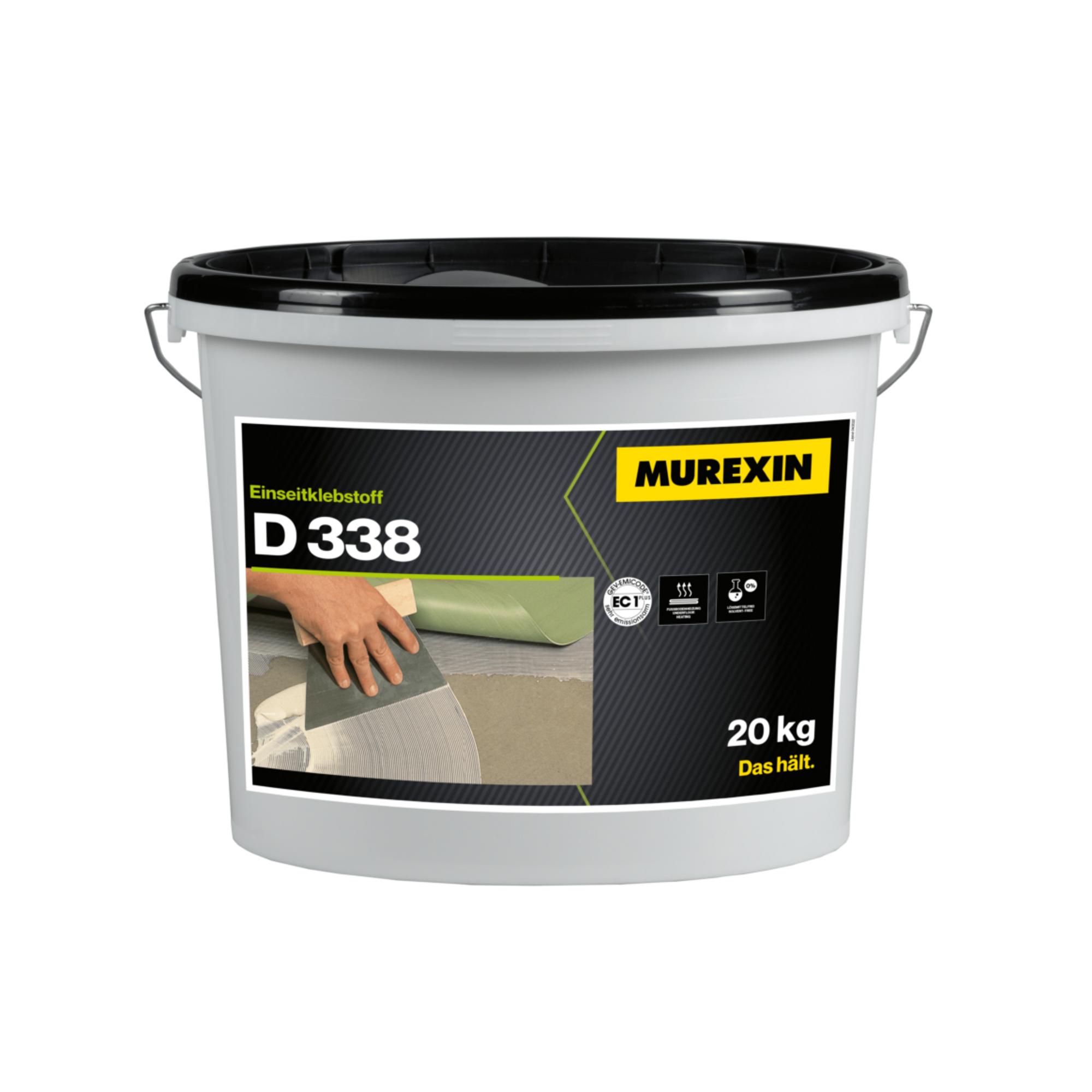 Lepidlo Murexin D338, 20 kg disperzné (na SPC, vinylové dielce, PVC rolky, koberce s latexovým rubom) Lepidlo Murexin D338