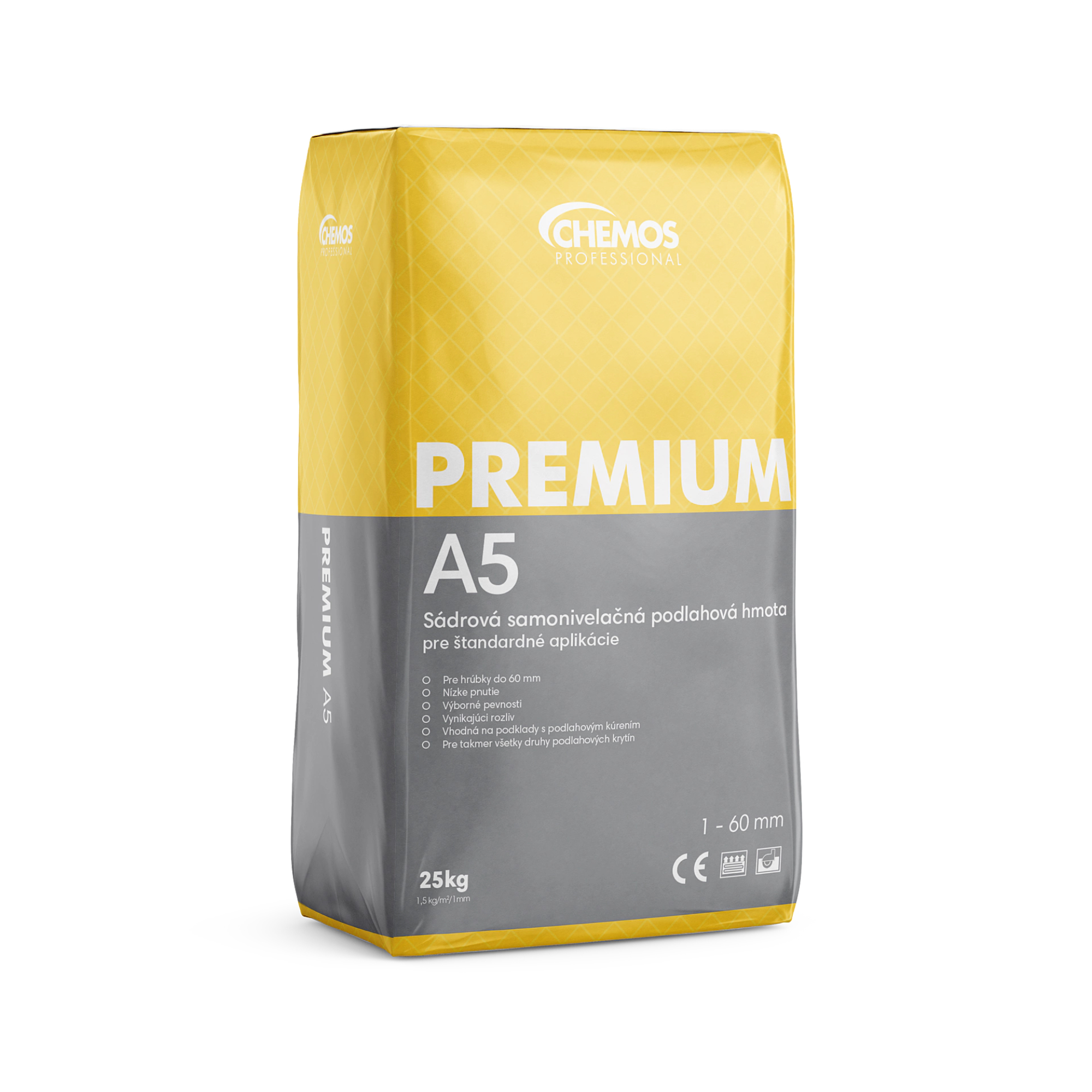 Samonivelačná podlahová hmota Chemos Premium A5 sadrová 25 kg Samonivelačná podlahová hmota Chemos Premium A5 sadrová 25 kg - Image 2